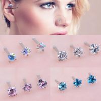 Starbeauty 3Pcs 0.8x7mm Round Nose Studs Star Lip Nose Ring Helix Piercing Earring Heart Tragus Piercing Nariz Pircing Jewelry