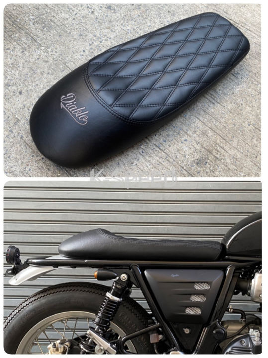 เบาะแต่ง Diabolus ตูดมดลายข้าวหลามปักท้าย For Royal Enfield Intersepter 650 &amp; GT650