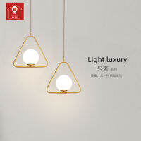 Mzd【มี3สี Bulb】โคมไฟข้างเตียงห้องนอนที่เรียบง่ายทันสมัยจี้โคมไฟแสงหรูหราร้านอาหารโคมไฟบุคลิกภาพบาร์โคมระย้า