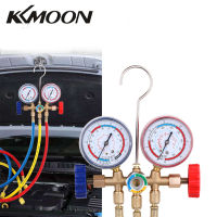 Refrigerant Manifold Gauge Air Condition Refrigeration Set Air Conditioning Tools with Hose and Hook for R12 R22 R404A R134A