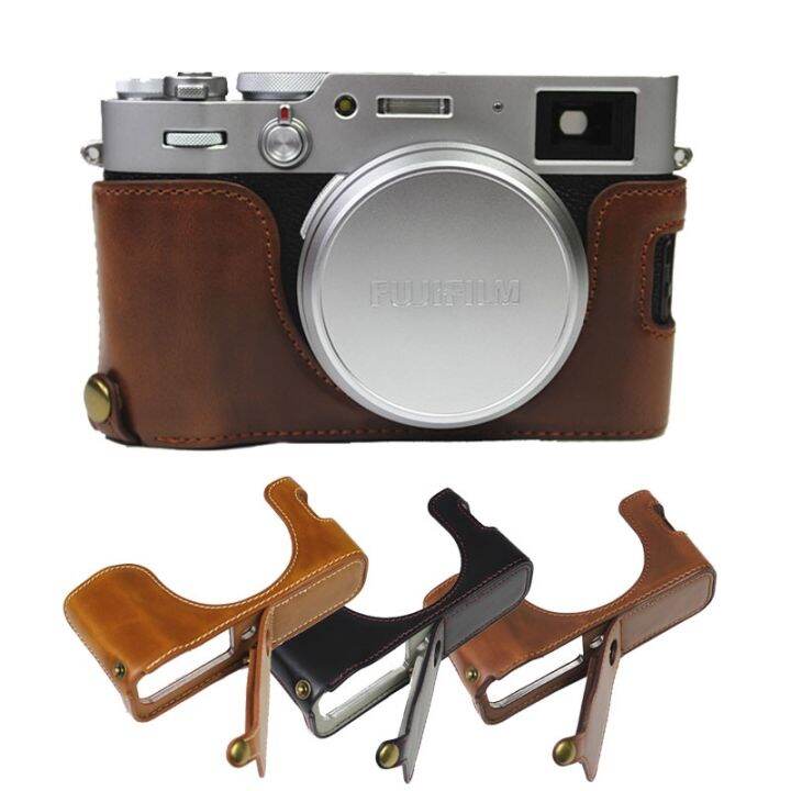 Hot 】 PU หนังชุดสำหรับ FujiFilm Fuji X100V X-100V กล้องด้านล่างกรณีที่ ...