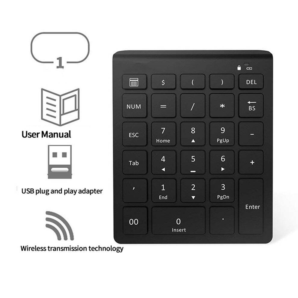 Jelly Comb 24g Wireless Mini Digital Keyboard Usb Number Numeric Keypad For Laptop Pc Notebook 4716