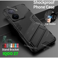 IQOO เคสโทรศัพท์กันกระแทก5G Z7สำหรับ IQOO Z7 IQOOZ7 Z 7 7Z 11 5G 4G 5G เคสเคสหลังแข็งแรงที่จับขาตั้งยึดแบบ3มิติ