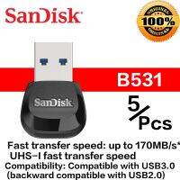 USB3.0 B531เครื่องอ่านการ์ด TF แซนดิสไมโครเอสดีดั้งเดิมสำหรับ UHS-I Micro SDHC Micro SDXC และ Mini อ่านการ์ดความจำได้ถึง170MB/S เครื่องอ่านการ์ด