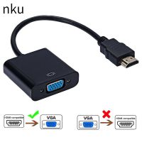 Nku HD 1080P Digital To Analog Converter HDMI-Compatible To VGA Adapter Cable for PC Desktop Laptop Display Monitor Projector Adapters Adapters