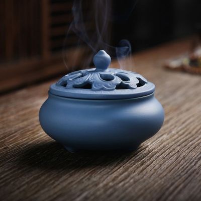 ✖♛♚ incense burner indoor retro sandalwood mosquito repellent incense thread inserted agaric ceramic plate