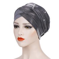 【YF】 Muslim headdress turban cap for women solid cotton inner hijabs bonnet arab wrap head hijab underscarf caps turbantes