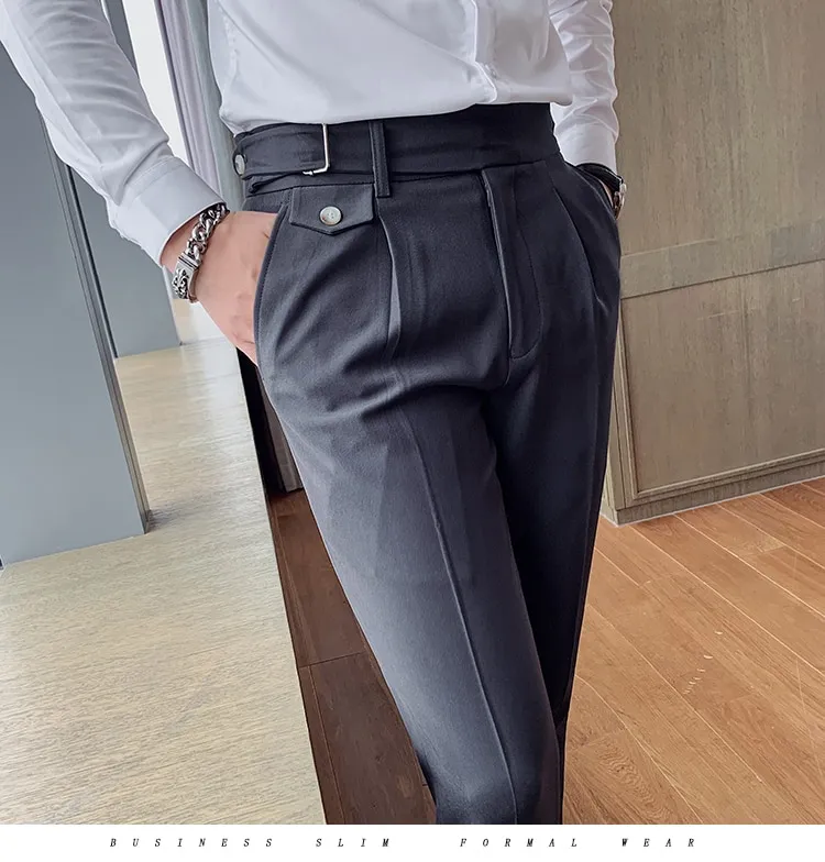 Generic Woolen Office Suit Pants Men Slim British Style Wool Business Formal  Dress Trousers | Jumia Nigeria
