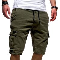 2022 Summer Men Shorts Green Cargo Shorts Summer Bermudas Male Flap Pockets Jogger Shorts Casual Working Army Tactical Bermudas