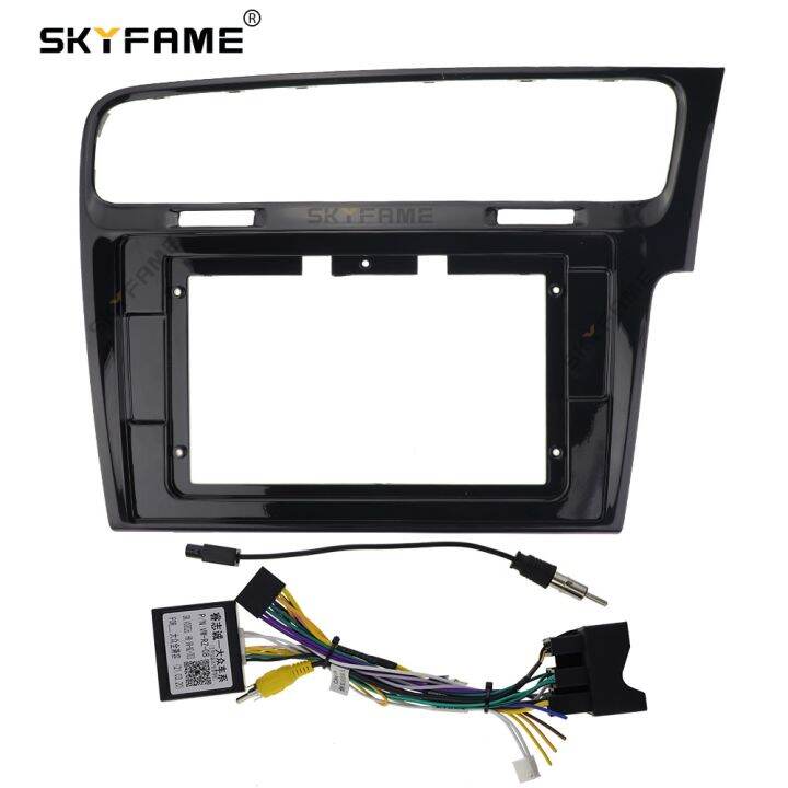 skyfame-car-frame-fascia-canbus-box-adapter-decoder-for-volkswagen-golf-7-7th-android-radio-dash-fitting-panel-kit