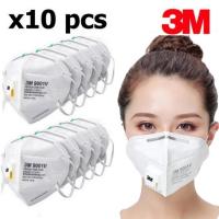 3M 9001V  x10ชิ้น P1 หน้ากากป้องกันฝุ่นละออง พับได้มีวาล์ว ระบายอากาศชนิดสายคล้องหู