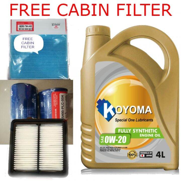 HONDA INSIGHT +JAZZ HYBRID AIR FILTER + OIL FILTER + KOYOMA 0W20 FULLY