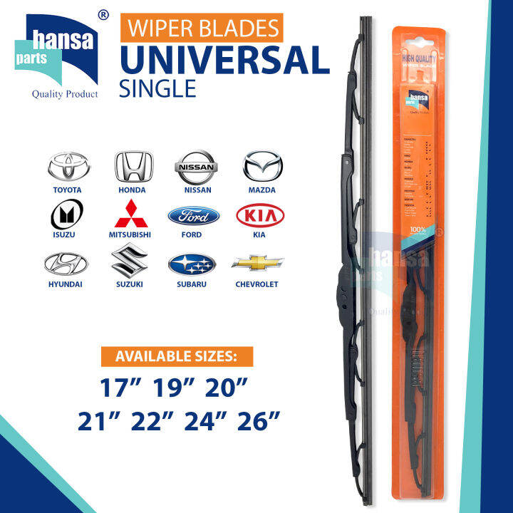Hansa Universal Single Type Wiper Blade / Windshield 17 / 19 / 20 / 22