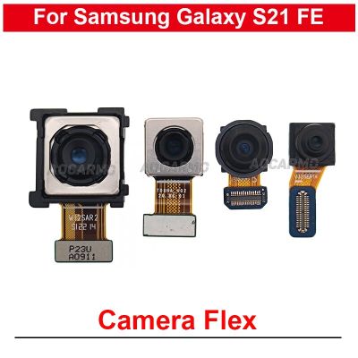 สำหรับ Galaxy S21 FE ด้านหน้า + หลังเทเลโฟโต้และกล้องหลักหลังกว้าง S21fe อะไหล่สายเคเบิลเฟล็กซ์5G