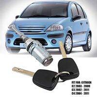 【YF】 FRONT LEFT RIGHT DOOR LOCK BARREL WITH TWO KEYS FOR CITROEN C2 C3 C4 9170T9