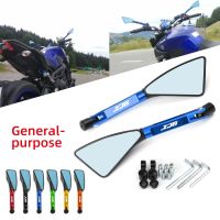 Laser Logo 5 Colors Universal Motorcycle CNC Aluminum Rear View 8mm 10mm Rearview Side Mirror For Yamaha XJ6 XJ 6 DIVERSION