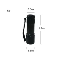 High Qualiy 9 LED Red Light 625nm Red Flashlight Mini Pocket Torch For Reading Astronomy Star Maps