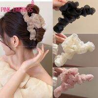 Gentle Chiffon Hair Clamp Womens Back Head Advanced Grip Grip Large Hairpin Shark Clip