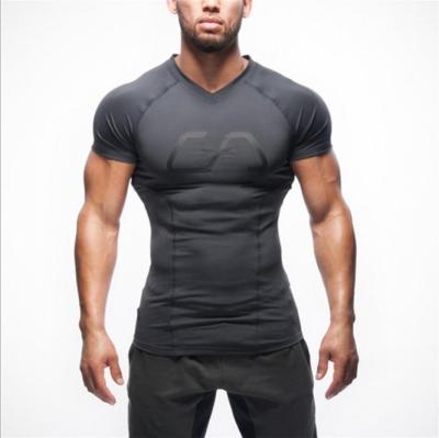 Luoke Gym Clothes Mens Running T-shirt Sports Stretch Short Sleeve Breathable Tight Compression Quick Dry Clothes 3