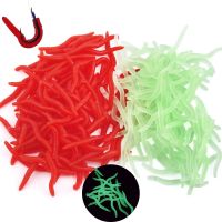 【hot】▼◘ 50/100pcs Lifelike Worm Soft Earthworm Carp Fishing Silicone Artificial Bait Fishy Bass Swimbait