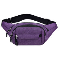 MOVTOTOP Waist Bag Durable Fashionable Oxford Cloth Travel Pocket Fanny Pack Running Belt for Outdoor Sports Men (Purple)