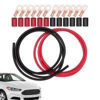 Car Battery Cable Replacement Kit Inverter Cables Positive &amp; Negative 6Awg Heat Shrink Tubing Kit with Lug Connectors Power Cable Inverter Wire Set for Car Truck RV Motorcycle Solar skilful