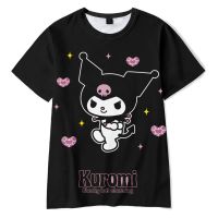 [ส่งของ]เสื้อยืดแขนสั้น พิมพ์ลายการ์ตูนอนิเมะ Kuromi น่ารัก สไตล์ญี่ปุ่น