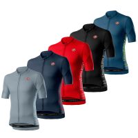 (In Stock)เสื้อปั่นจักรยาน Castelli Pro เสื้อปั่นจักรยานแขนสั้นพิมพ์ลายเสื้อปั่นจักรยานเสื้อผ้าปั่นจักรยาน