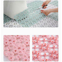 2pcs DIY Splicing Bathroom Non-slip Mat Bath Mats Bathroom Mat Household Bath Toilet Kitchen Splicing Water-proof Drainage Mat