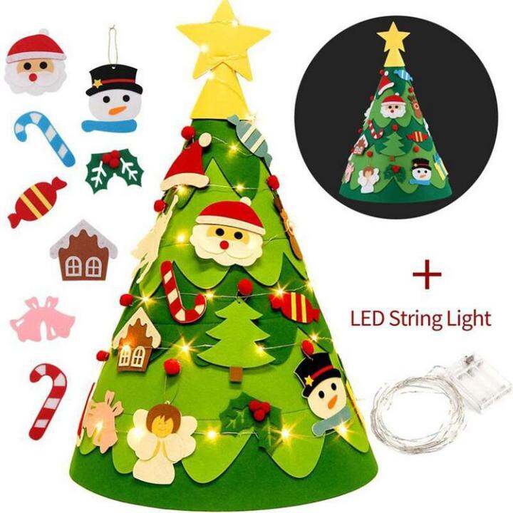 diy-felt-christmas-tree-3d-lighted-felt-christmas-tree-set-for-toddlers-with-handmade-accessories-and-led-string-light-christmas-new-year-decorations-gift-for-party-suppliers-and-children-workable