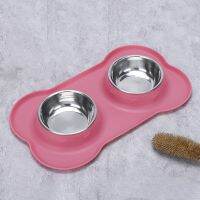 Pet Dog Bowl Puppy Cat Feeding Stainless Steel Dish Pet Drinking Bowl Food Placement Dog Accessories Anti-overflow Tableware