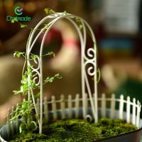 hot【DT】 1PC Miniature Iron Arch Garden Archarched Door Scale Ornaments Scene