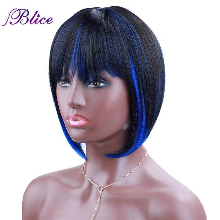 blice-synthetic-wig-omber-blue-short-straight-wigs-100-kanekalon-heat-resistant-cosplay-wig-with-bangs-for-women