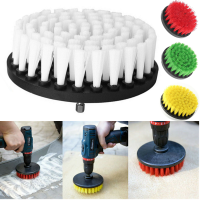 1pc 5" Soft Drill Brush Attachment White Cleaning Brush Furniture Car and Leather Wooden For Cleaning Sofa Upholstery