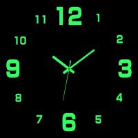 ZZOOI 3D Luminous Wall Clock DIY Quartz Watch Clocks Reloj De Pared  Horloge Murale Acrylic Mirror Stickers Living Room Home Decor