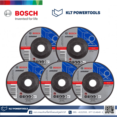 Bosch ใบเจียร์ ขนาด 4 นิ้ว จำนวน 5 ใบ  100 X 6,0 X 16mm (เครื่องมือ เครื่องมือช่าง ใบเจียร์ ใบเจียร์เหล็ก)