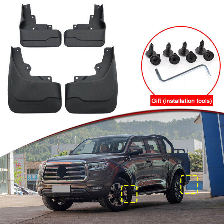 ABS For Great Wall Cannon GWM Poer Ute 20192023 Car Mud Flaps Splash Guard Mudguard Mudflap