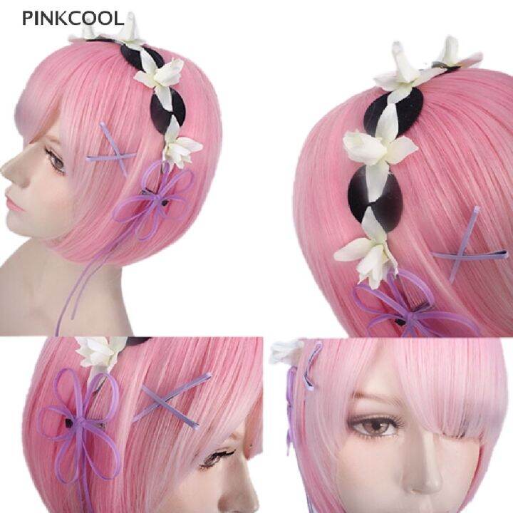 pinkcool-วิกผมคอสเพลย์-hajimeru-isekai-seikatsu-rem-ram-twins-สีฟ้า-สีชมพู-สําหรับปาร์ตี้