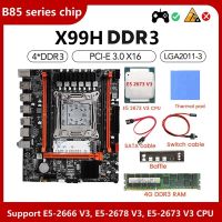 1 Set X99H Motherboard+E5 2673 V3 CPU+4G DDR3 RAM+Thermal Pad+Switch Cable+SATA Cable+Baffle M.2 NVME