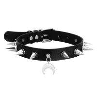 Moon Choker สร้อยคอผู้หญิง Goth หนัง Collar Crescent Gothic เครื่องประดับแม่มดเครื่องแต่งกาย Accessories