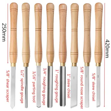 TASP HSS Wood Turning Chisel Spindle Bowl Gouge Woodturning Tools Lathe  Accessories with Walnut Handle for Woodworking Hobbies