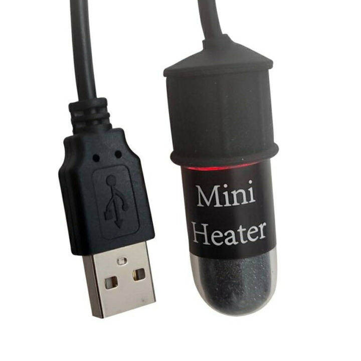Micro submersible heater, 10W USB aquarium fish tank heater, 26