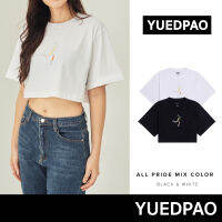 Yuedpao No.1 เสื้อยืดครอป ผ้าหนาทรงสวย ยับยากรีดง่าย รับประกันไม่ย้วย 2 ปี เสื้อ Crop All Pride Mix Colors