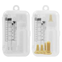 ☄ 11 Pieces Pet Feeding Bottles Kit Newborn Small Animal Milk Bottle Nipple Syringes Feeder for Kitten Puppy Nursing