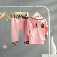 Cute Pink Baby Girls Clothes Newborn Infant Bebek Hooded Sweatshirt Tops+Pants Leopard 2pcs Outfits Tracksuit Kids Clothing Set  by Hs2023