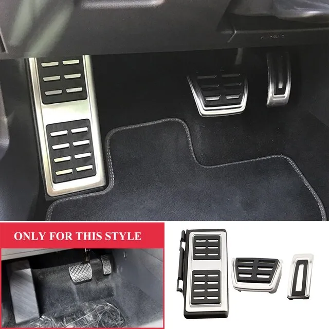 Pads Cover Pedal Nonslip Steel Stainless Footrest Brake Gas