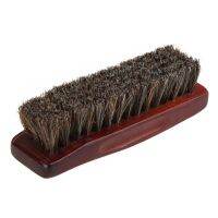 1Pc Professional Wooden Handle Horse Hair Bristle Boot Shoes Shine Buffing Brush Shoes Accessories