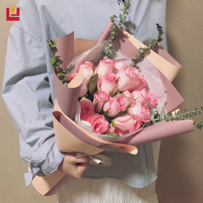 YONUO คละสีได้ กระดาษ ห่อของขวัญ ห่อช่อดอกไม้  20ชิ้น58*58เซนติเมตรกระดาษห่อดอกไม้กระดาษสองโทนกระดาษห่อคริสต์มาสดอกไม้กระดาษบรรจุภัณฑ์วั