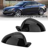 【car parts】ฝาครอบกระจกสำหรับ Buick Regal 2008 2009 2010 2011 2016ฝาครอบกระจกมองหลังด้านข้างสำหรับ Opel Vauxhall เครื่องราชอิสริยาภรณ์08 17สีดำมันวาว