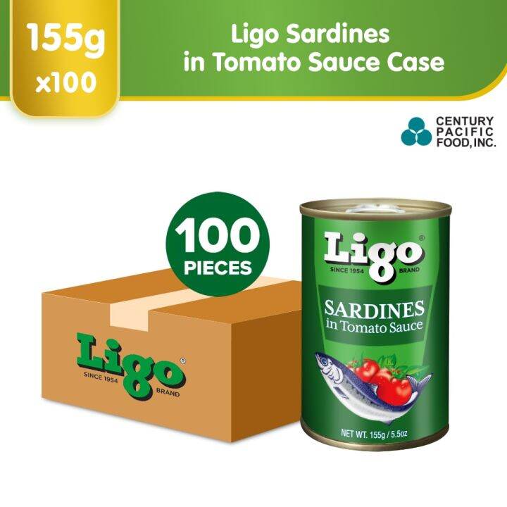 Ligo Sardines in Tomato Sauce 155g x100 Lazada PH
